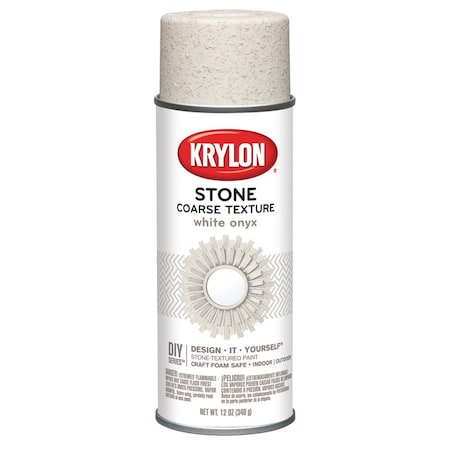 Make It Stone Krylon White Onyx Coarse Stone Finish Spray 12 oz 18213